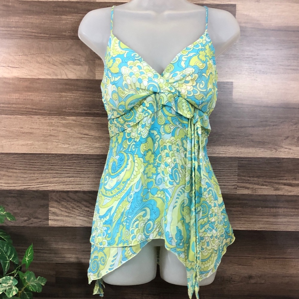 Chiffon Spaghetti Strap Layered Blouse